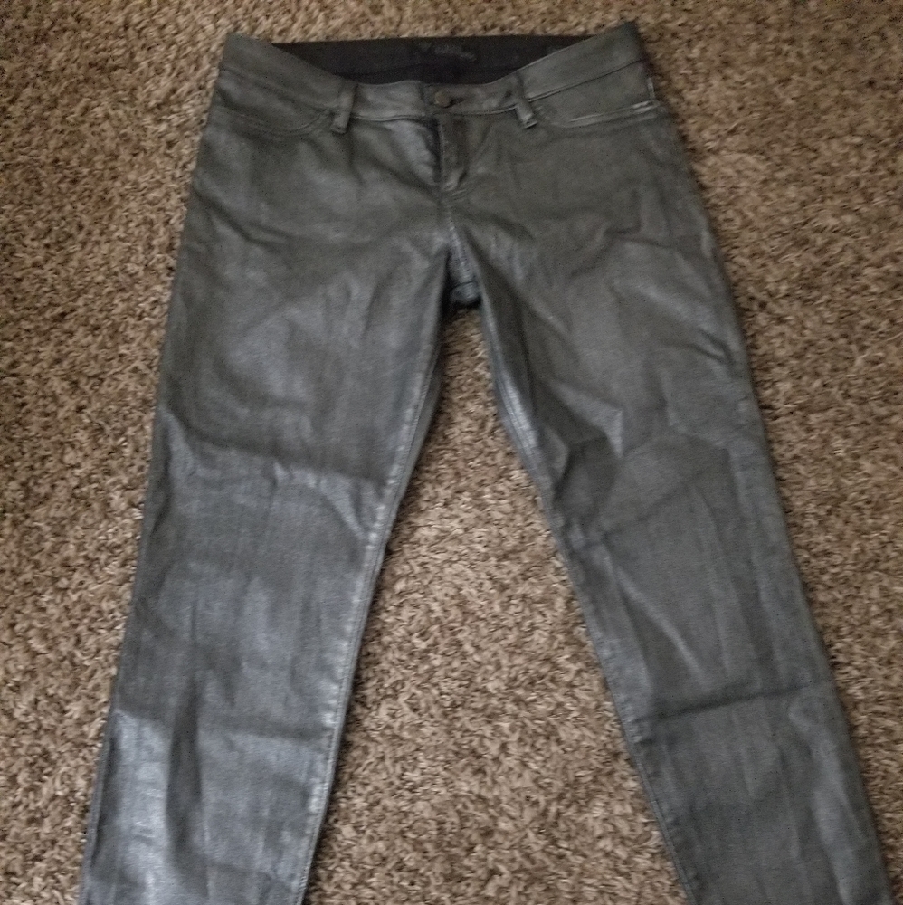 Metallic Gray Guess Skinny Jeans